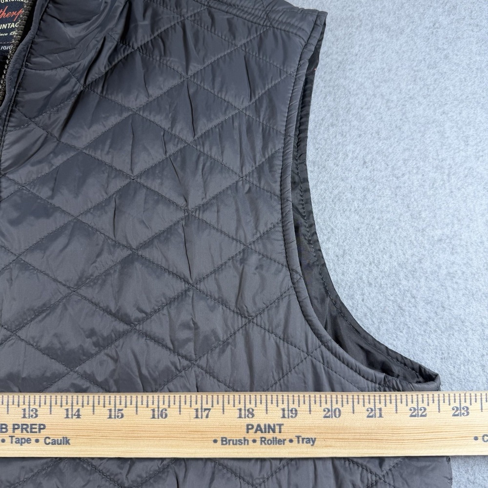 Weatherproof Vintage Men's Diamond Quilted Puffer Vest Gray Size L Cabincore - Picture 8 of 8